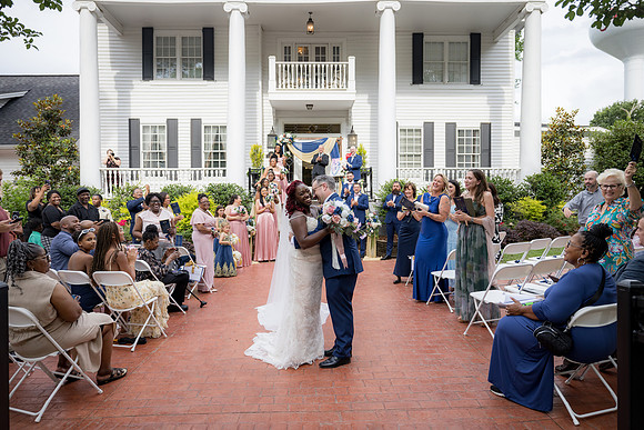 Photo from a wedding ceremony at The Bama Bed & Breakfast in Tuscaloosa, Alabama