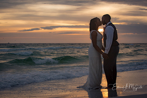 Beach Sunset Kiss