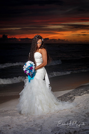 Sunset Bridal Portrait
